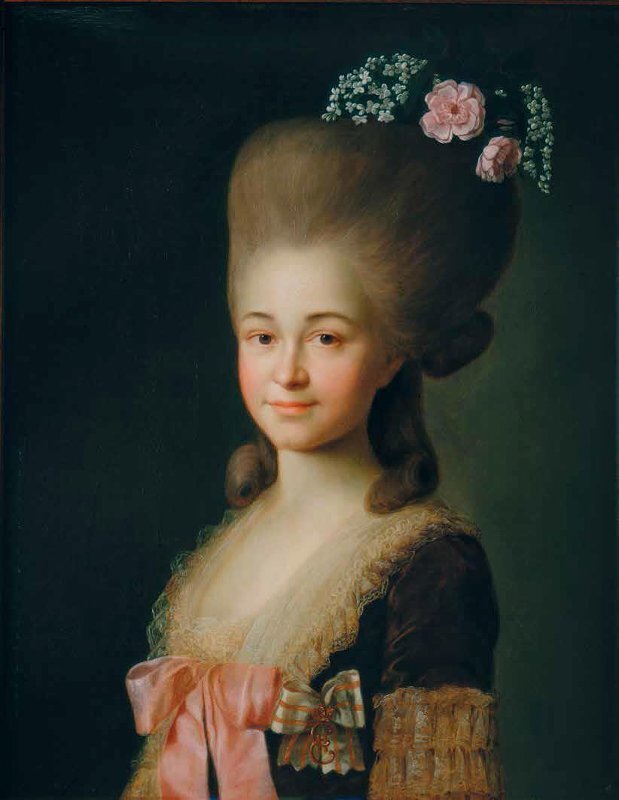 Портрет Екатерины Нелидовой кисти Жан-Луи Вуаля, 1770-е годы. 
