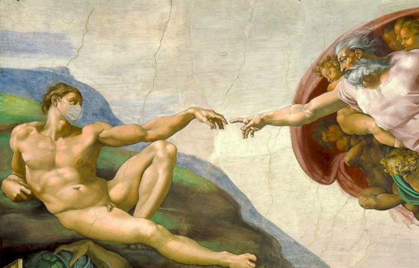 Прикоснёмся к искусству? 😎 Фреска Микеланджело «Сотворение Адама»