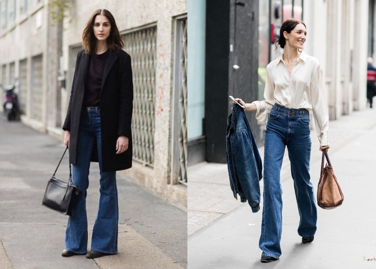 Джинсы клеш 