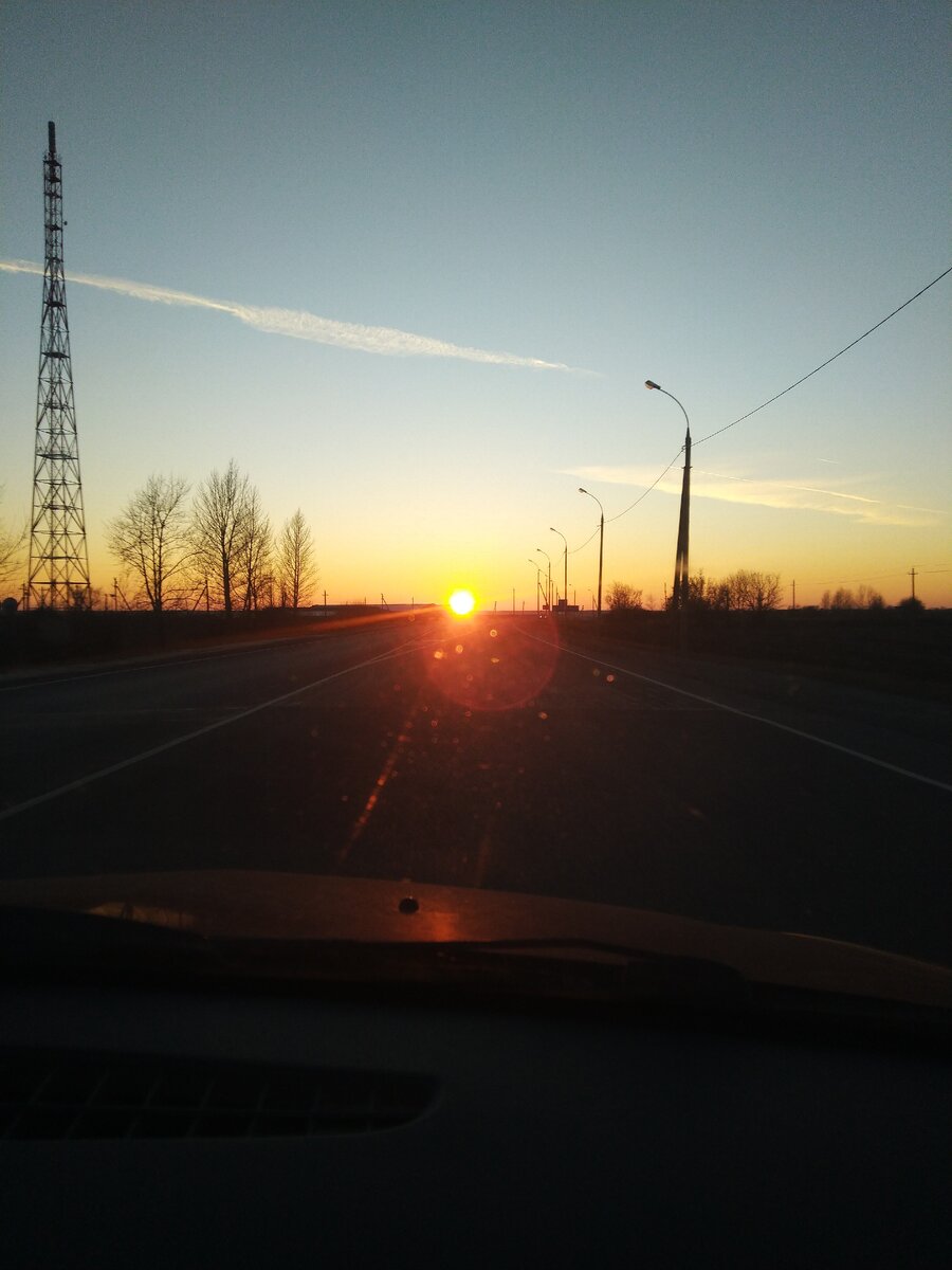 Закат на морозе