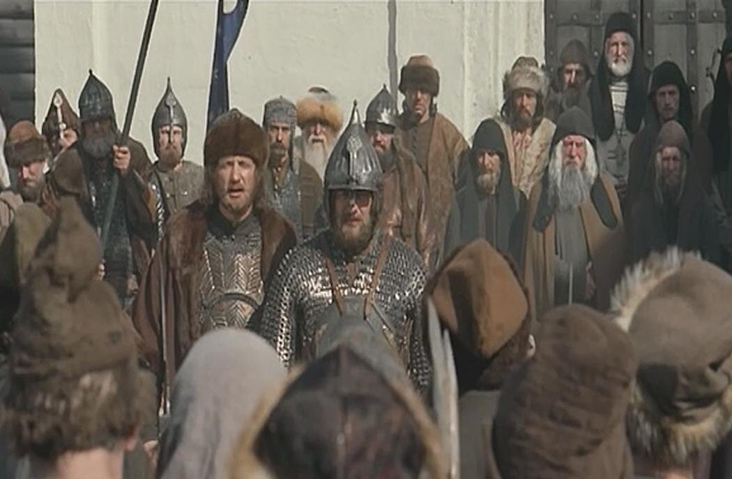 Обращение князя Пожарского к народу, кадр из фильма "1612" (2007)