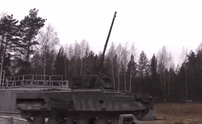 Комплекс "Деривация-ПВО", вертикальная стрельба (GIF видео).