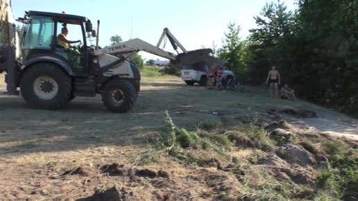 Благоустройство пляжа на деревенском пруду -1 часть