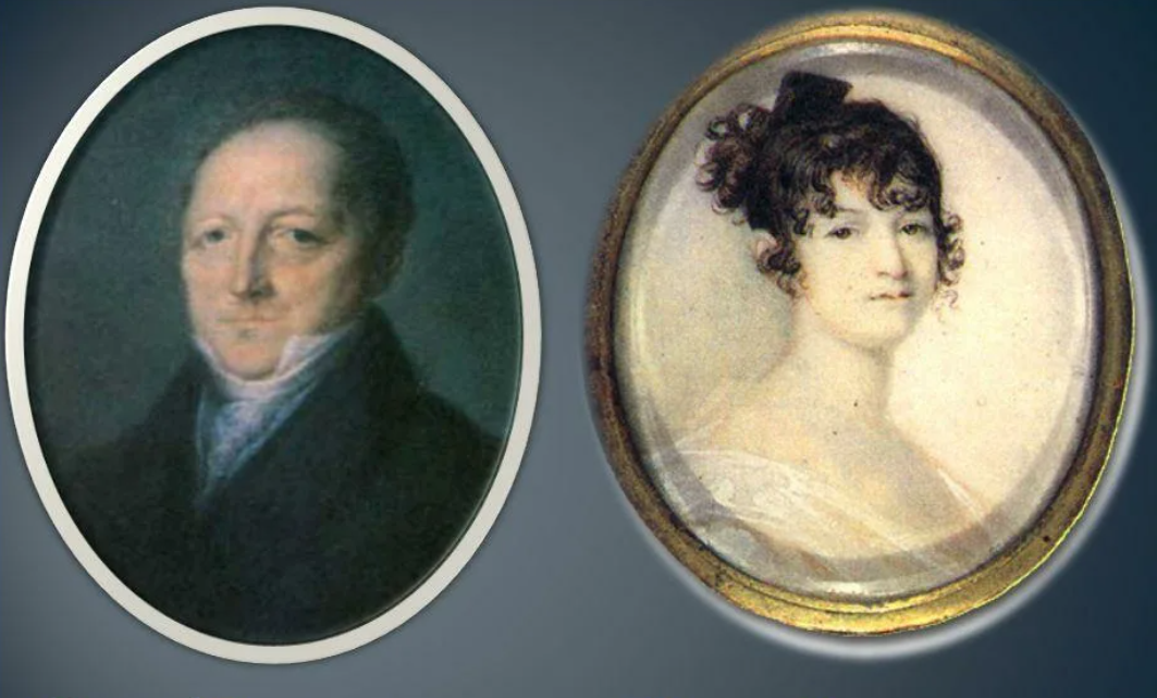 Отец и мать Пушкина Надежда Осиповна