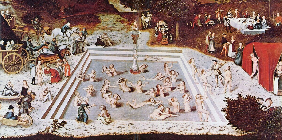 Картина: Лукас Кранах "Фонтан молодости"