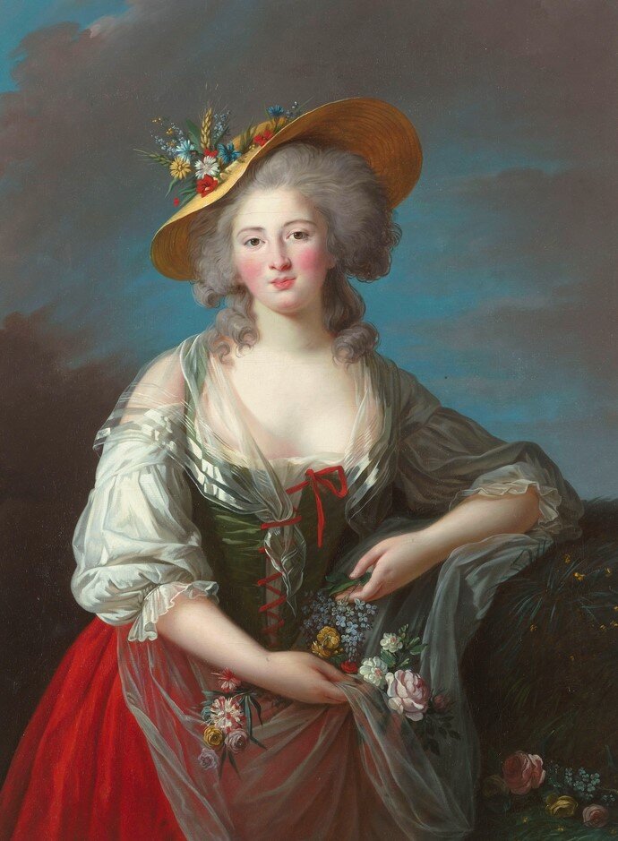 Елизавета Французская. 1782 год. Художник Портрет кисти Виже-Лебрён