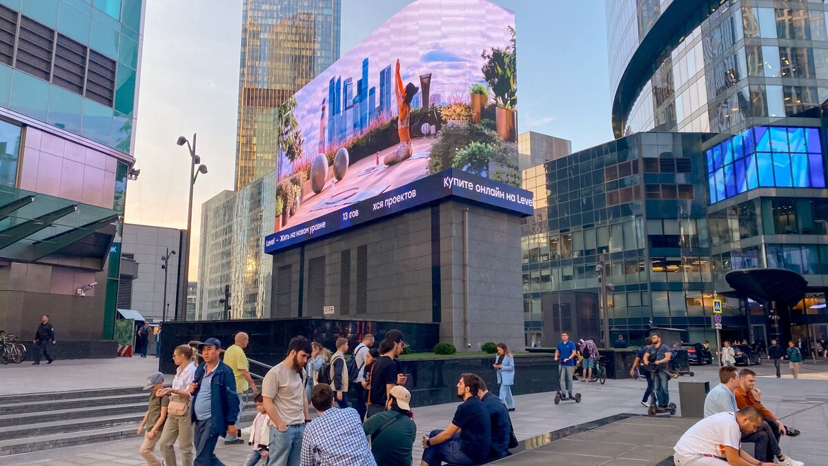 Новый рекламный 3D-медиакуб в Москва-Сити