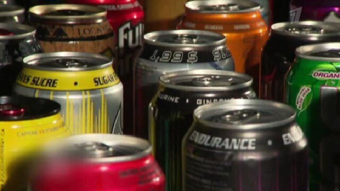 Энергетические напитки. Фото из ТК Д. Четырбока 