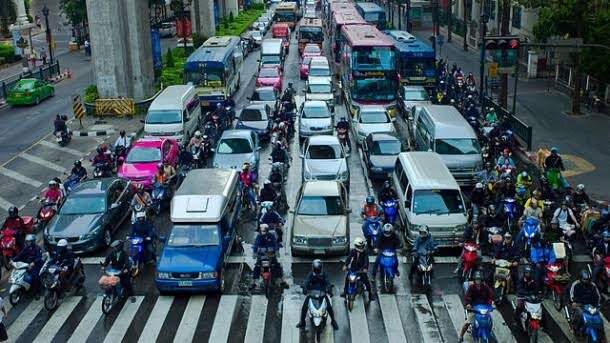 Трафик в Бангкоке.