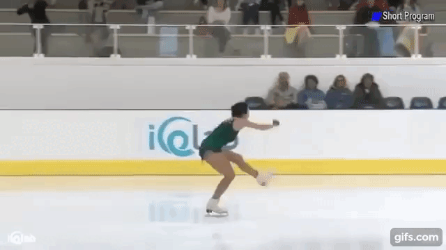 Тройка, появившаяся сама собой при выезде с прыжка (Елизавета Туктамышева)