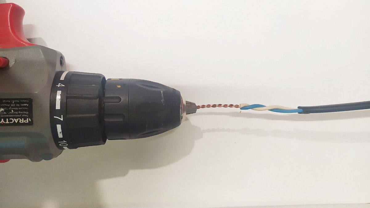 Правильная скрутка проводов шуруповертом