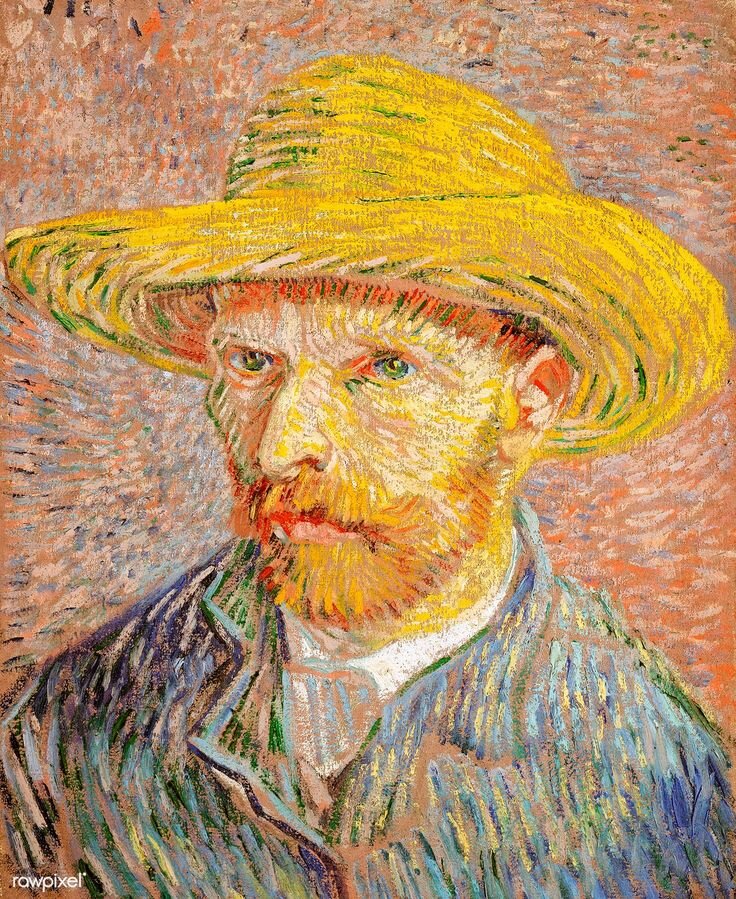 Self-Portrait with Straw Hat 18877