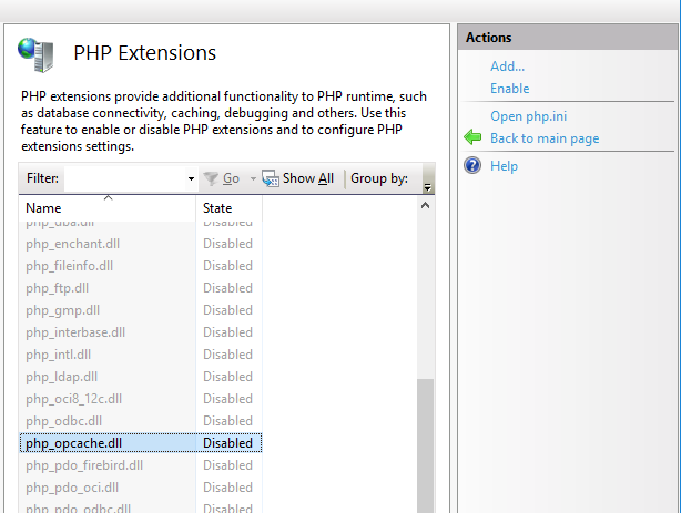 Php Extensions. IIS 10.0 Express что это.