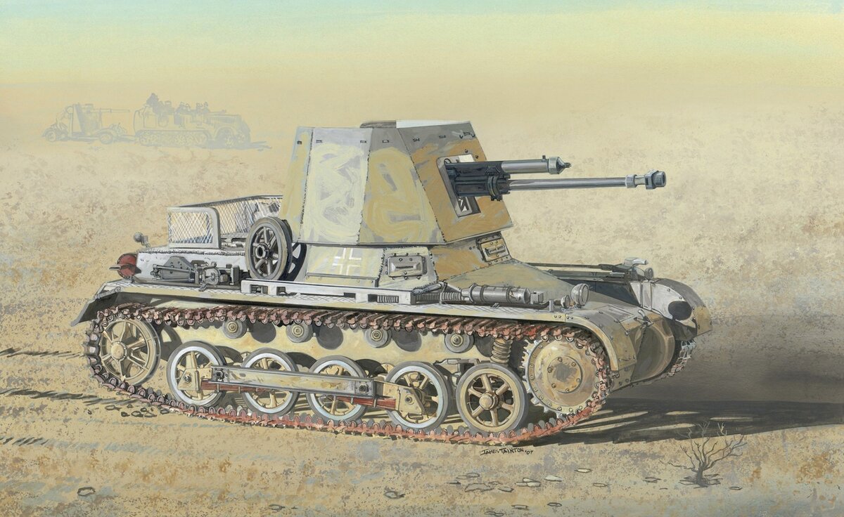 Panzerjager I на полях сражений Северной Африки.
