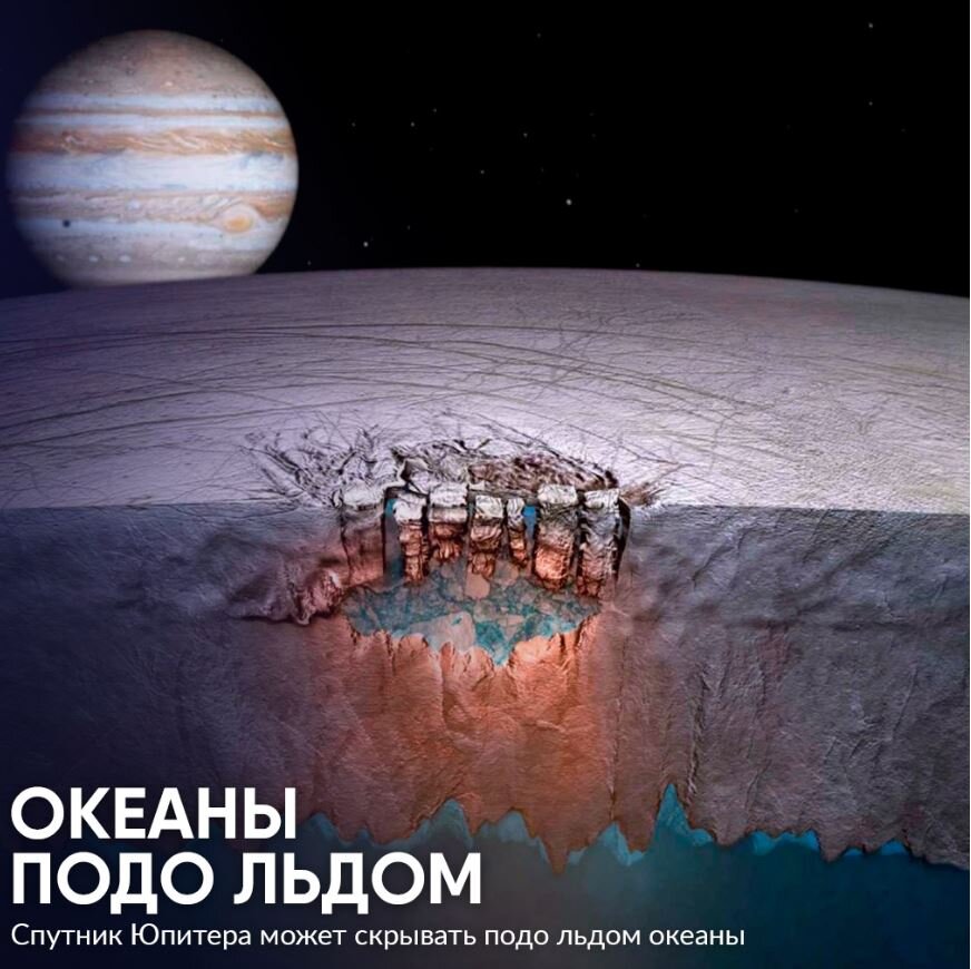 Спутник Юпитера может скрывать подо льдом океаны