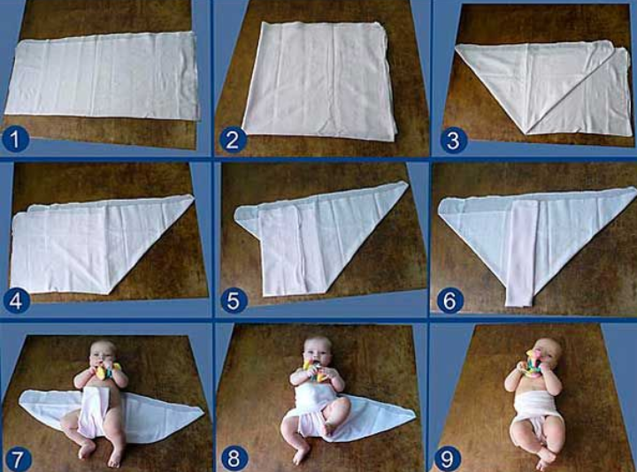 Как сшить подгузник из ткани (с иллюстрациями)