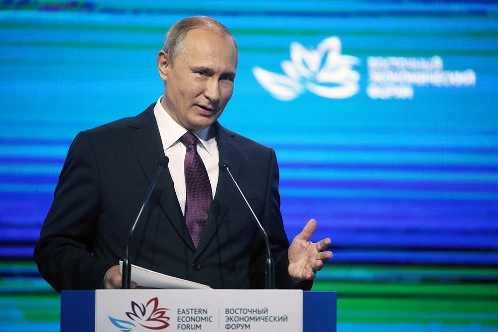 Владимир Путин на Восточном экономическом форуме в 2019 году. Фото: vostok.today.
