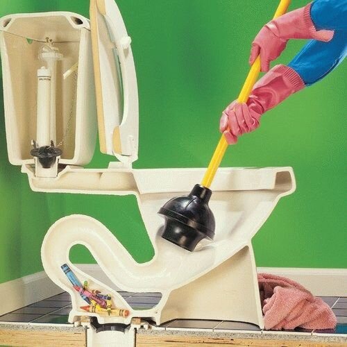 Поршневой вантуз в действии