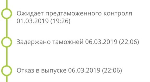 Отказ в выпуске таможней