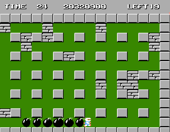 Добыча «Famicom» заняла почти все время, отведенное на прохождение уровня. Но оно того стоило. Кадры из игры «Bomberman» для Денди