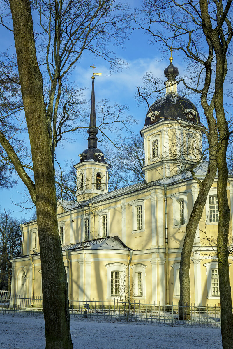 Лицеский сад. Знаменская церковь. Март 2020.