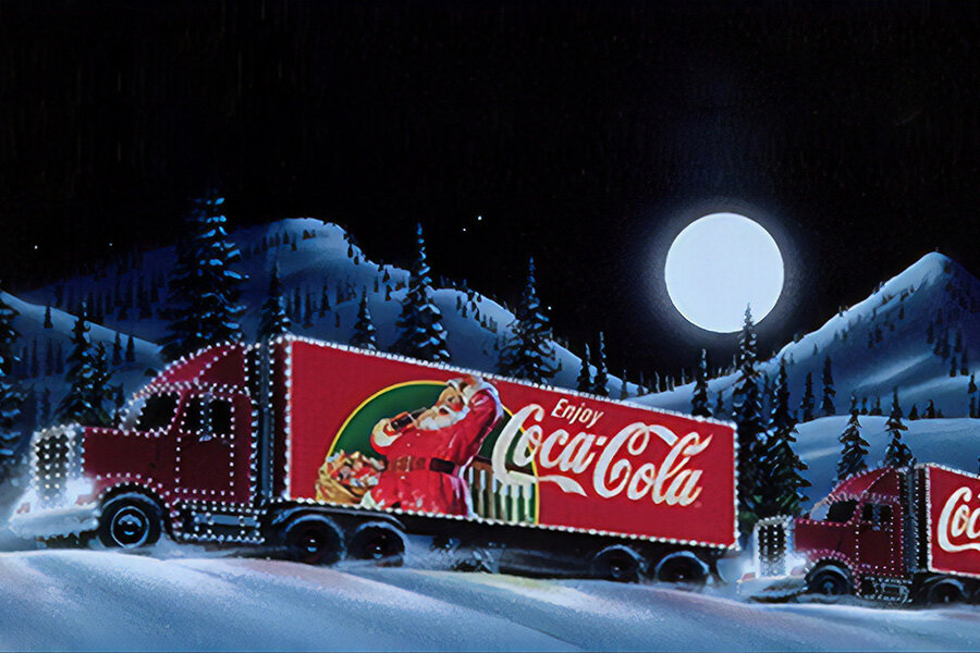 Песня радость к нам приходит. Новогодний грузовик Кока-кола. Реклама Кока-кола Новогодняя. Новогодние Грузовики Coca-Cola. Реклама Кока колы новый год.