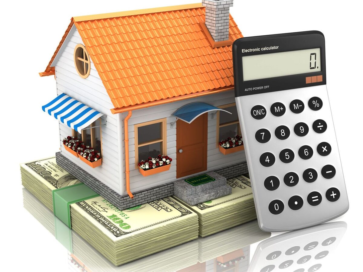 Квартира без ипотеки. Ипотечный калькулятор большой красный. House credit calculator.