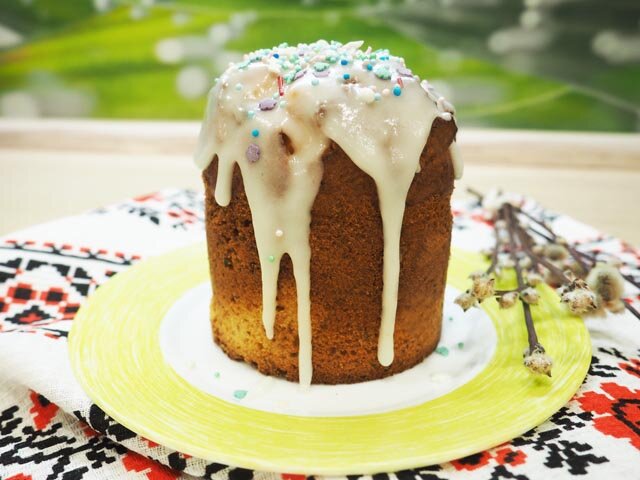 Творожный кулич без дрожжей