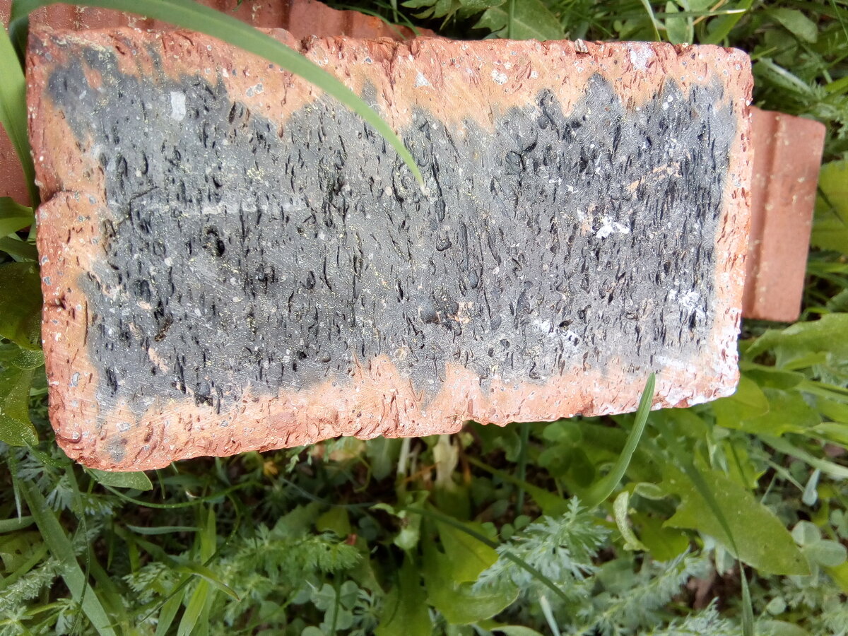 Это не сажа и уж точно не сгоревшая глина.