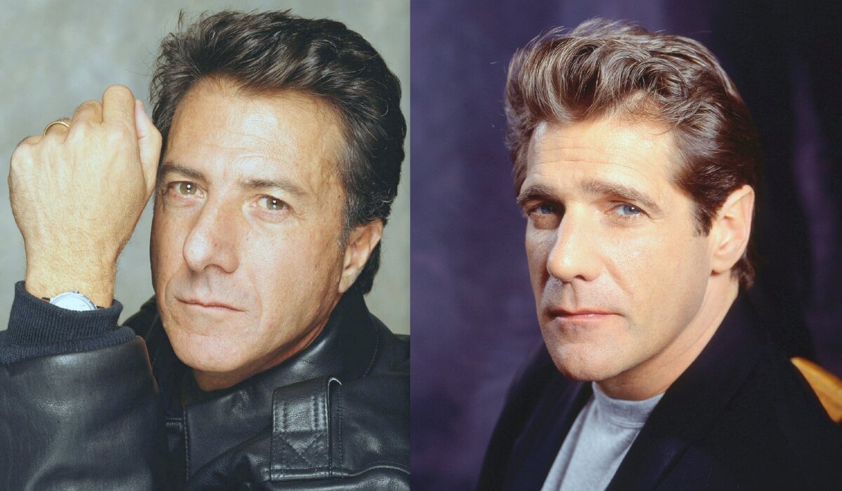 Два знаменитых американца: актёр Дастин Хоффман и музыкант Гленн Фрей - один из основателей культовых The Eagles 