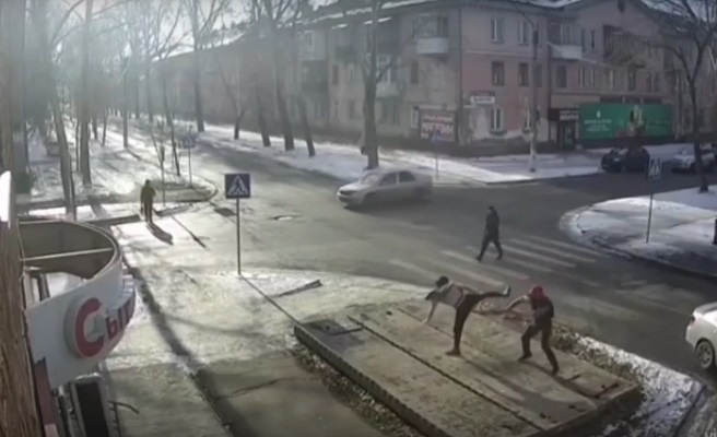 Драка ниндзя: скриншот видео из "Инцидент Бийск"