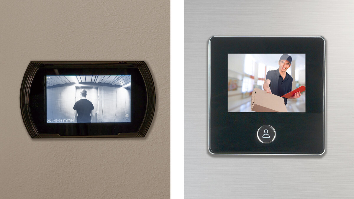 Цветной и черно-белый видеоглазок