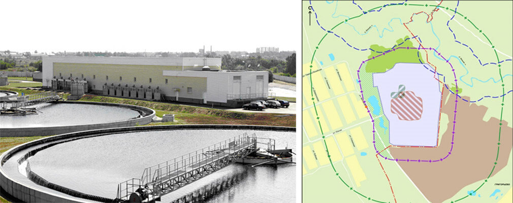 Сзз 2023. Санитарно-защитная зона. СЗЗ очистных сооружений. СЗЗ предприятия. Проект санитарно-защитной зоны.