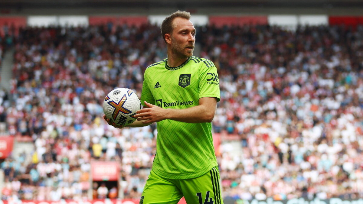    Кристиан Эриксен в матче "Саутгемптон" - "Манчестер Юнайтед". Фото: REUTERS