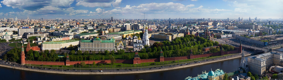 Современная панорама Москвы. Вид из Замоскворечья. 