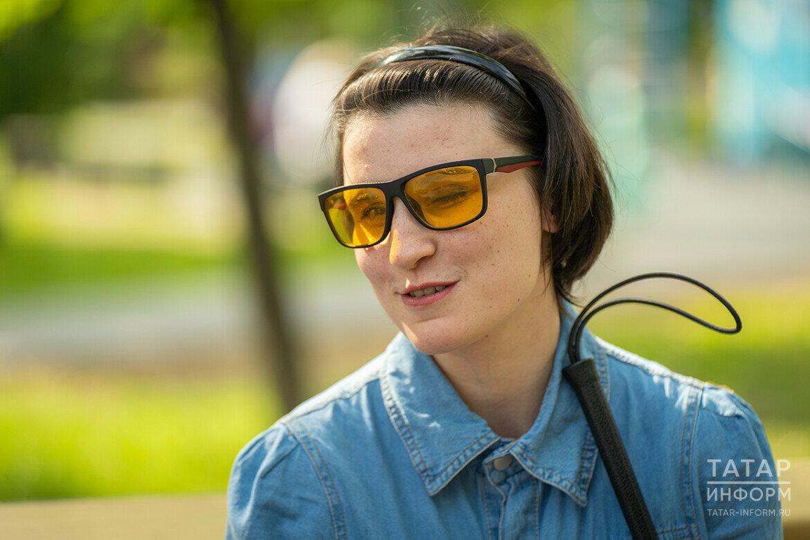 Лейсан Гареева: «Я – тотально незрячая. Этот термин не всем понятен, поэтому можно сказать, что незрячая с рождения…» Фото: © Владимир Васильев / «Татар-информ»