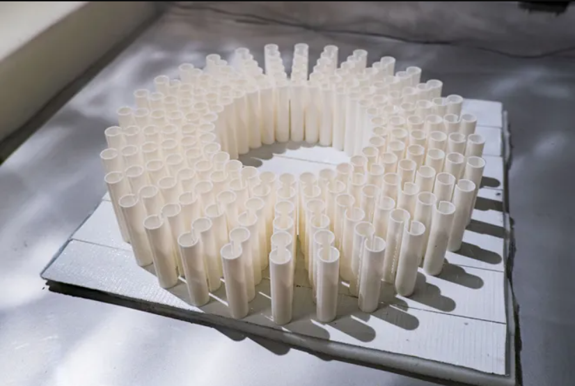 Экспериментальная беседка из метаматериала.