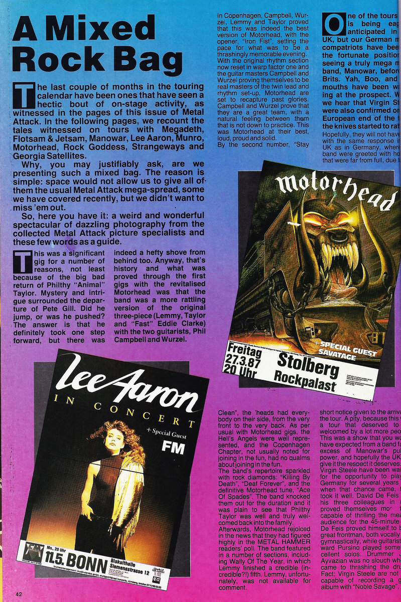 Страница журнала Metal Attack