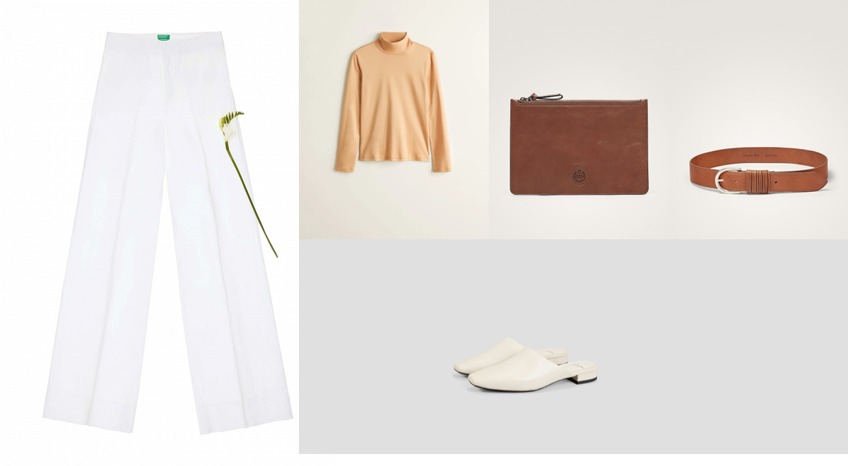 Брюки United Colors of Benetton 4999р Гольф Mango 1999р
Клатч из напы Massimo Dutti 5490р
Кожаный ремень Massimo Dutti 3290р
Мюли Vagabond Shoemakers 6800р