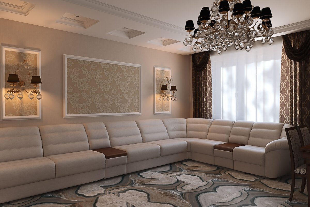 классические черты в современном интерьере. Фото из портфолио дизайн-бюро "Линия стиля"