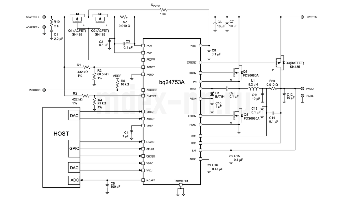 Даташит от микросхемы чаржера BQ24753A