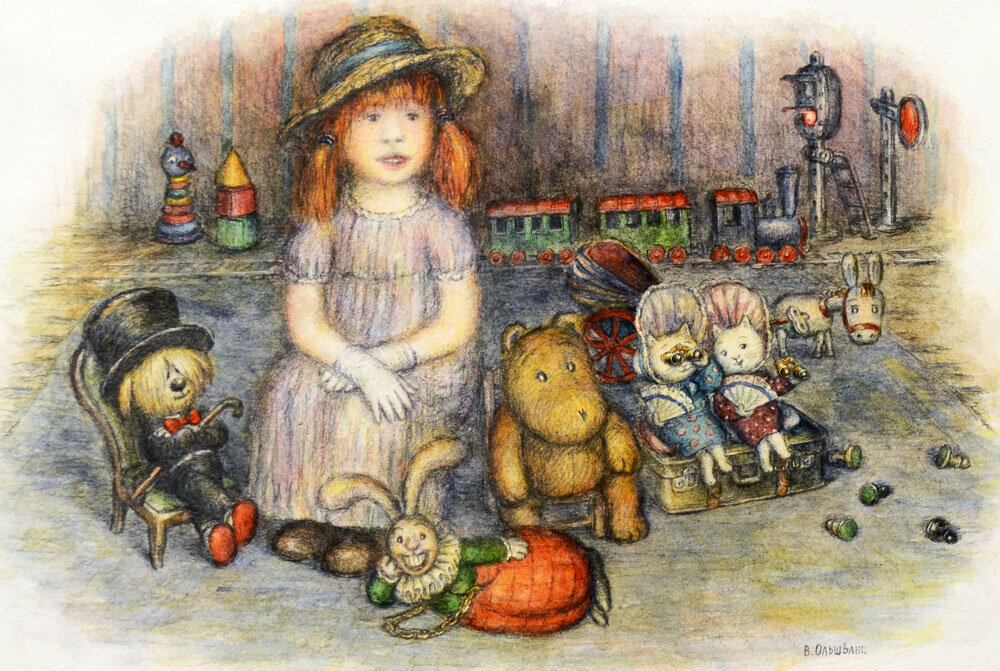 рисунок из заставки "Спокойной ночи, малыши", анимация Ю.Норштейн