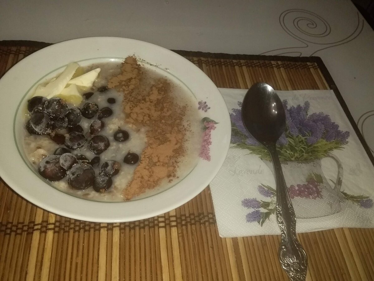 Вот такая каша у меня на завтрак