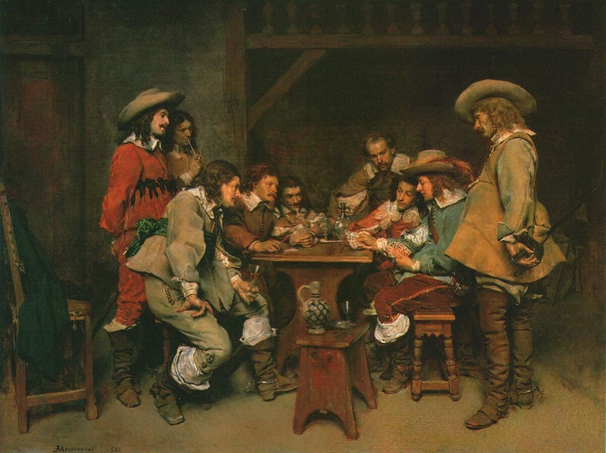 Ernest Meissonier. A Game of Piquet. 1845