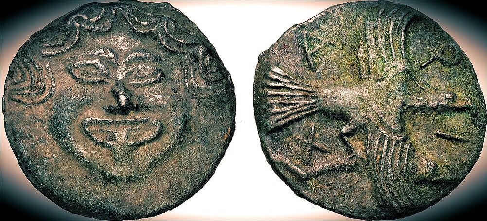 Асс, Ольвия, 5-6 вв до н.э. Первая медная монета