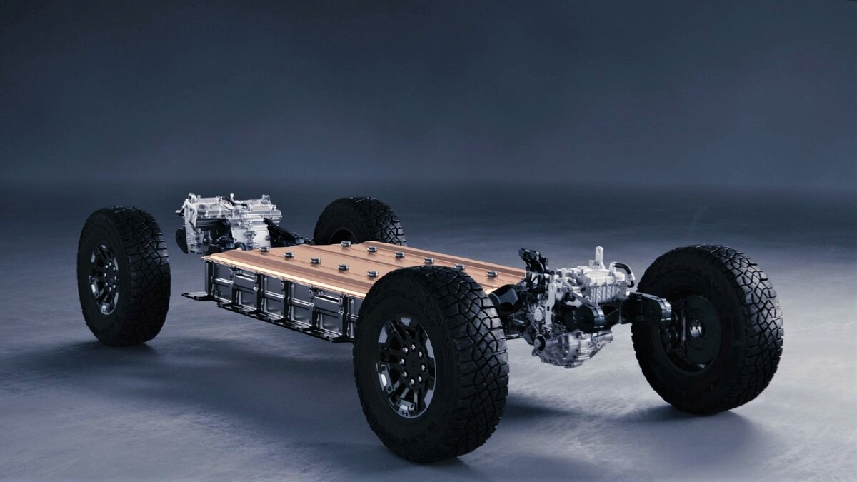 Батарея GMC Hummer EV и элементы системы привода