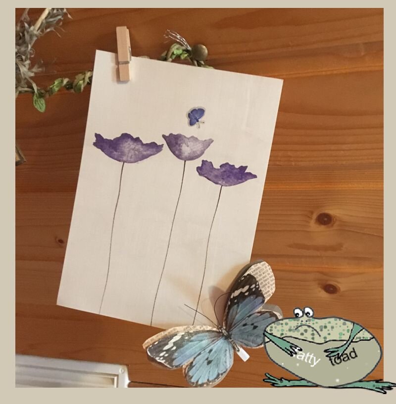 Поздравительная открытка из бумаги «Бабочка» в технике скрапбукинг