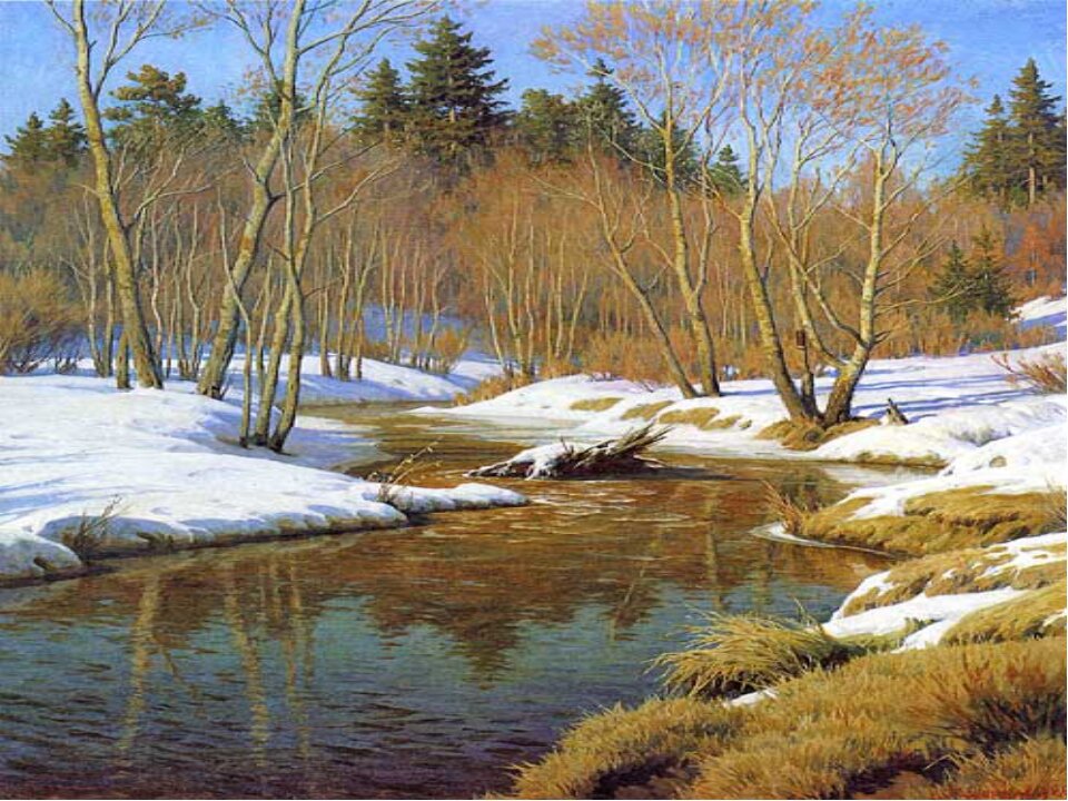 Б. Щербаков "Вода уходит", 1969 г. 