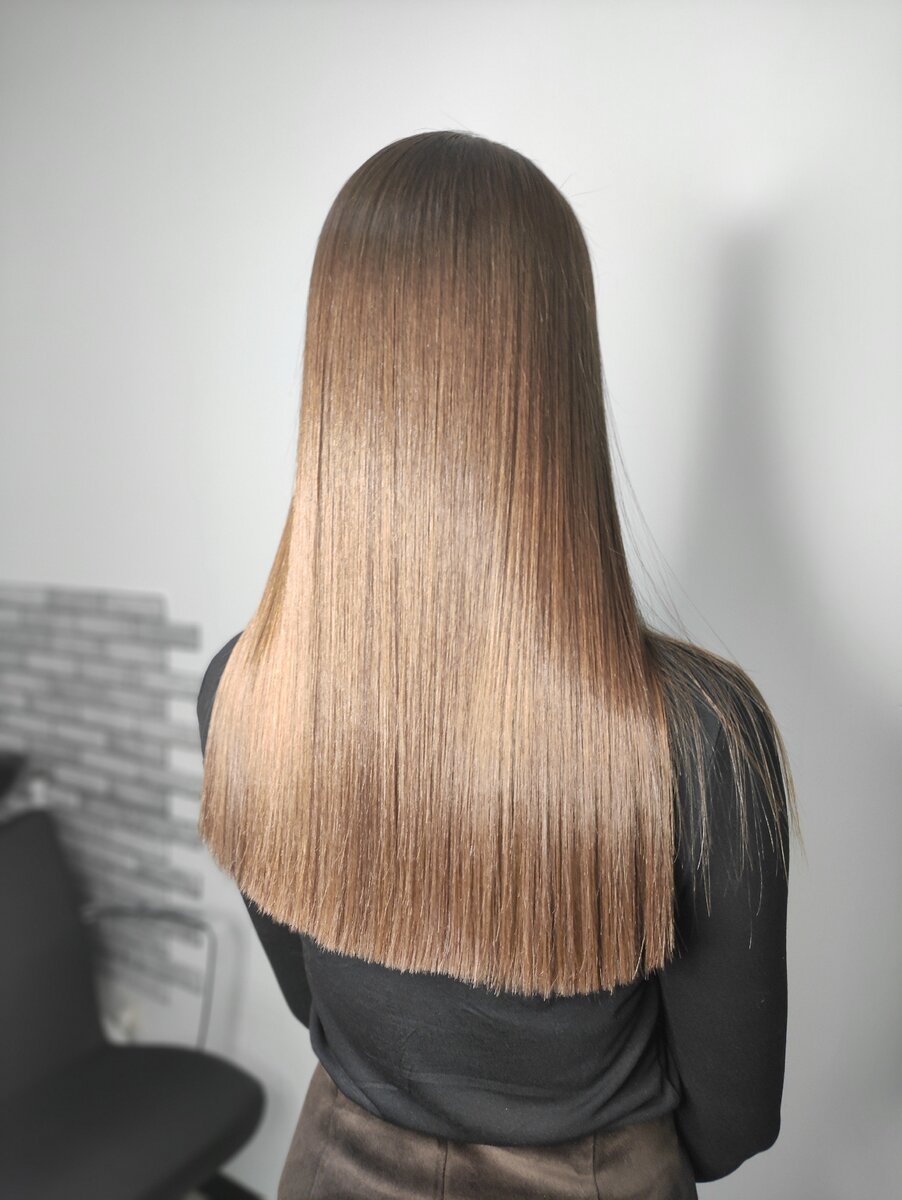 Процедура Кератинового Выпрямления, выполненная мной на двух разных составах в двух разных техниках нанесения и выпаривания)) Апрель, 2021.