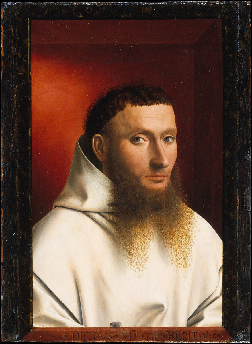 Петрус Кристус "Портрет картезианца", 1446. Метрополитен-музей, Нью-Йорк.